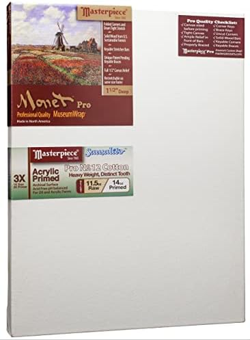 Шедьовър Monet Pro 1.5 Deep Sausalito-Тежка и Текстура 14 унции Хлопчатобумажный Опъната Платно на Художника,