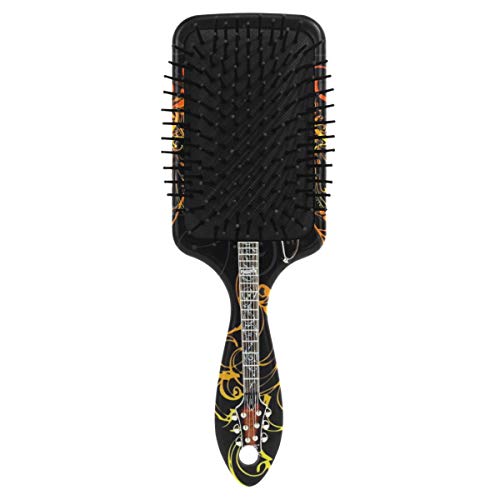 Четка за коса на въздушна възглавница Vipsk, Пластмасовата китара с многоцветни звезда Черен цвят, Подходящ