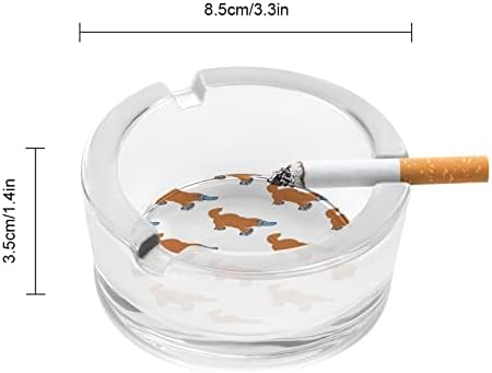Стъклен Пепелник Platypus за Цигари, Кръгли Пепелници за Дома, Офиса и Ресторанти