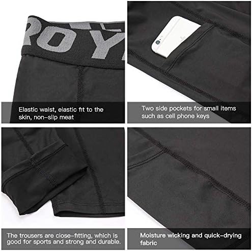 YUSHOW 2 Опаковки Мъжки Компрессионных Панталони, Чорапогащи За Бягане, Спортни Гамаши, Лятото Хладно Сухо Основен