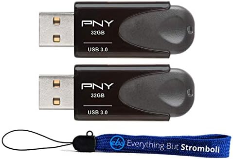 Флаш памет PNY 32GB USB 3.0 Turbo Elite Attaché 4 (комплект 2 броя) Работи с компютър (P-FD32GTBAT4-GE) в комплект