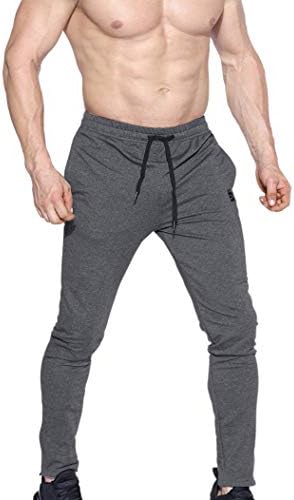 BROKIG Мъжки Джоггеры с цип за бягане - Всекидневни Спортни Панталони За занимания във Фитнес залата, Удобни