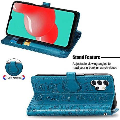 CCSmall Samsung Galaxy A32 4G (не 5G) Чанта-портфейл с изображение на анимационни момичета, флип калъф за мобилен