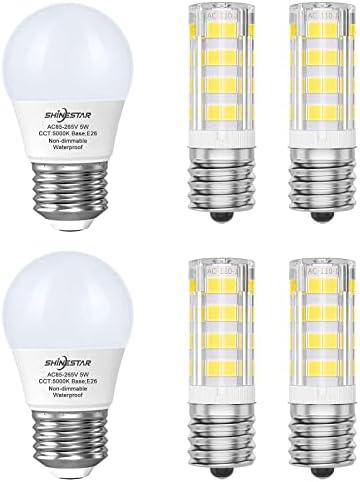 SHINESTAR се състои от 6 опаковки led лампи с мощност 40 Вата, включително и 2 led лампи за хладилник E26 капацитет