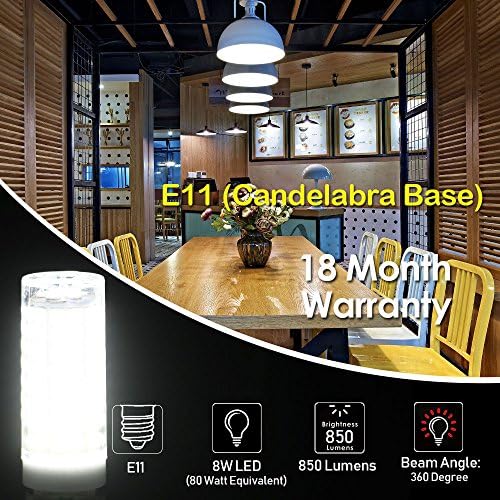 Armynetwork [4 комплекта] E11 LED, led лампи, E11, еквивалент на халогенни лампи с мощност 70 W, 650 LM, дневна