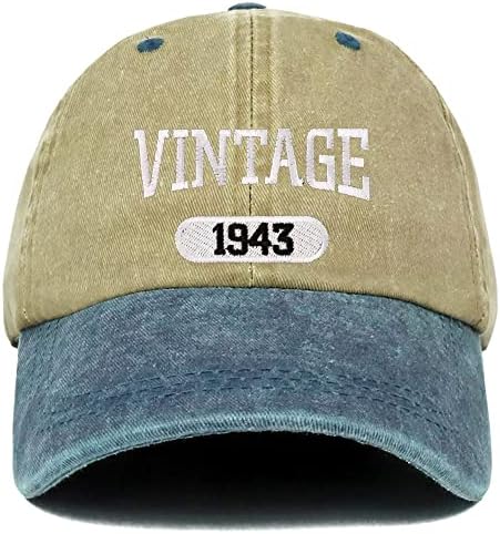 Моден магазин за дрехи Реколта 1943 бродирани 80-та годишнина на меката на Короната измити памук Cap