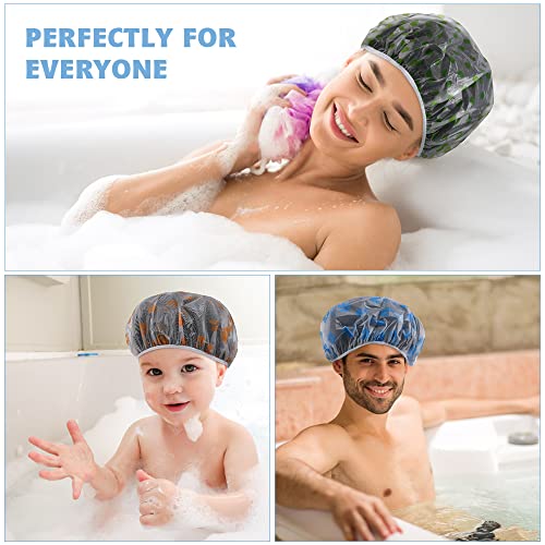 URAQT Шапка за душ за жени, 6 Опаковки Непромокаеми шапки за еднократна употреба, за бани, за Многократна употреба