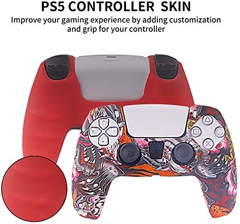 Аксесоари за PS5 Силиконов калъф за контролера PS5, Защитен калъф за контролера Playstation 5, Подарък за мъже