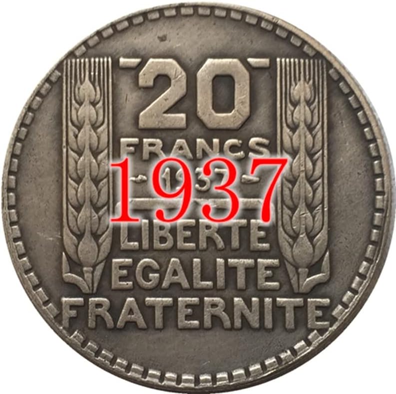 3 Френски Монети с различна Дата От Чиста Мед със сребърно покритие Старинни Сребърни Долларовыми Монети, могат