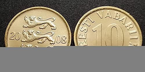[Европа] Естония 10 Точки Монета 17 мм, 2 мм и Чужди монети Събиране на монети Възпоменателна монета