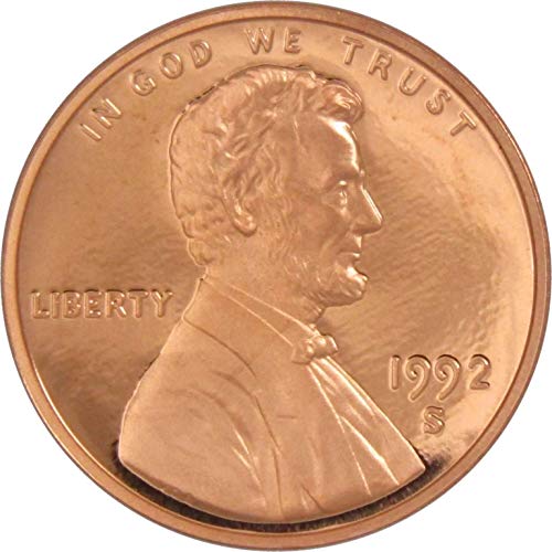 1992 S Lincoln Memorial Cent Choice Proof Пени 1c Монета са подбрани