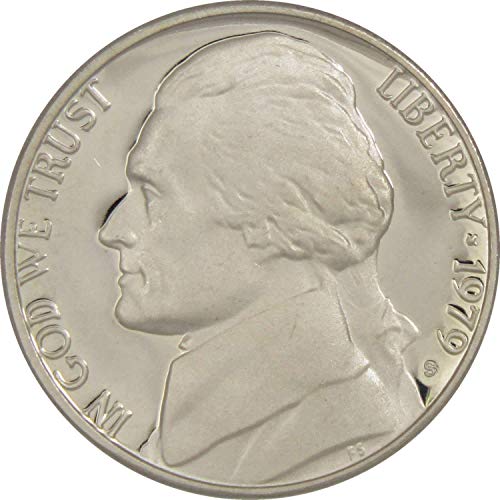 1979 S Тип 2 Прозрачни S Джеферсън Никел 5 Цента на Брой Селективни монета на САЩ, деноминирани 5 цента