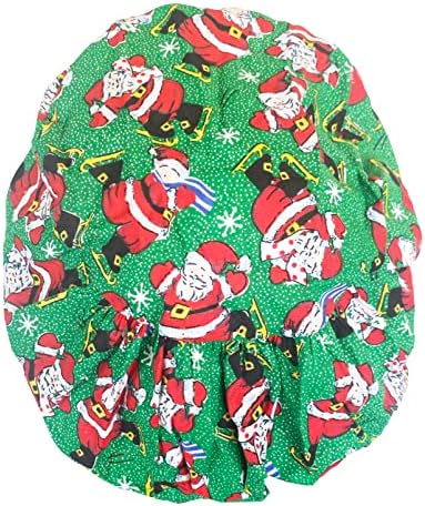 Шнуровый Заключване С Начесом Празничен Коледен Дядо Кънки Зелена Шапчица-Търкане Шапка