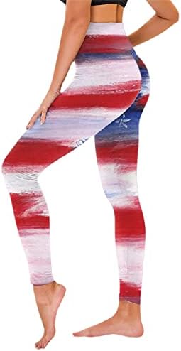 Американски флаг гамаши контрол женски корема на Вътрешния американски флаг панталони Jogger ежедневни повдигане