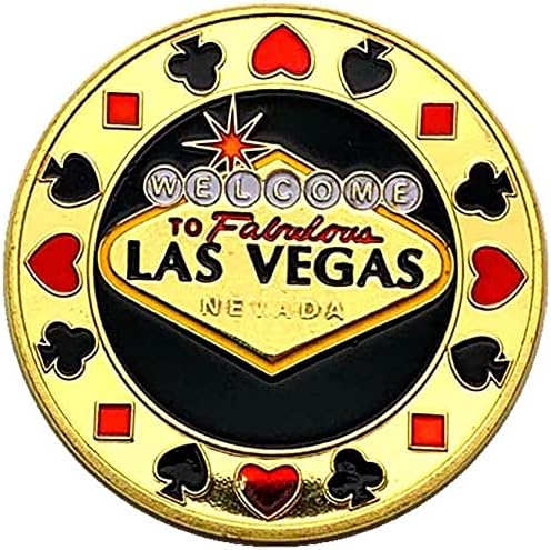 Монета Las Vegas Spades Сърце Монета Love Лъки Магията на Златна Възпоменателна Монета Копие Монети с Защитен