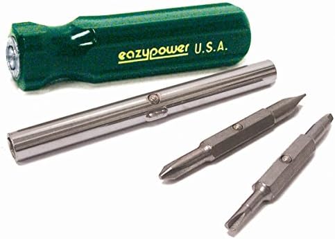 Eazypower 81707 1 опаковка Зелена отвертка с экструдированной дръжка 8 в 1 T15/T20 (дължина 2-1/2 инча),