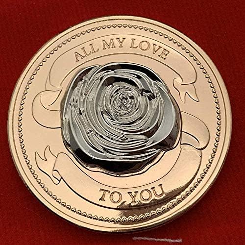 Love Love Колекция възпоменателни монети от розово Злато С интериора, отпечатан във формата На Рози, двустранен