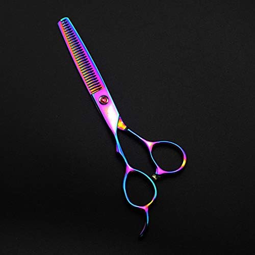 Ножица за подстригване на коса, 6-инчов професионален Японски 440c левосторонние преливащи ножици за коса, филировочные