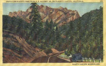 Пощенска картичка с гранд каньон Сакраменто, Калифорния