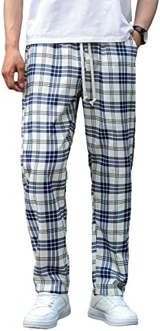 WDIRARA Мъжки Каре Спортни Панталони с завязками на Кръста за отдих с Джобове