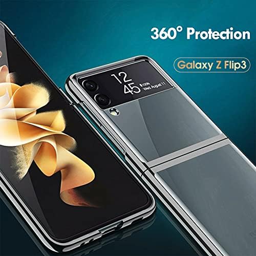 Fasser е Съвместим с Samsung Galaxy Z Flip Case 3 5G ултра тънък твърд КОМПЮТЪР със защита от удари, сгъваем