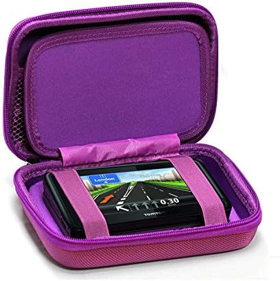 Твърд калъф Navitech Purple за носене GPS, който е съвместим с 5-инчов GPS Rand McNally TND 550