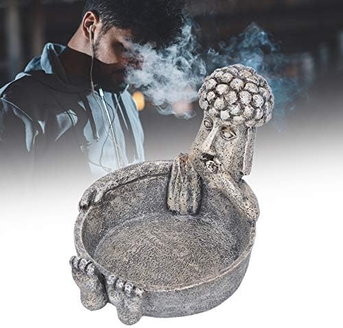 HUANGXING - Тава за Цигари, Пепелник За пушачи Голям Капацитет, Домашен Подарък от Смола на Тънките Производство