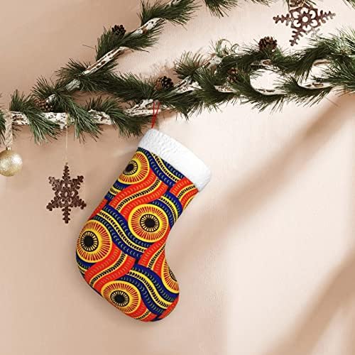 Waymay Коледни Чорапи с Принтом Змии в Африка стил, 18 Инча, Коледен Окачен Чорап, Класически Празнични Украси,