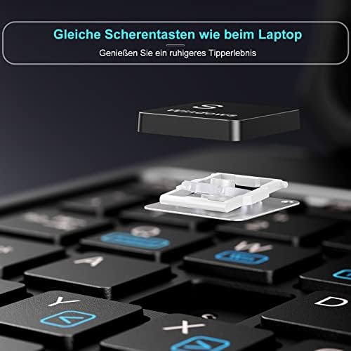 Калъф за клавиатура INFILAND Galaxy Tab S8/S7 с подсветка, Многоугольная 7-цветна подсветка, свалящ за безжична