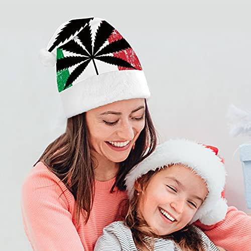 Коледна шапка с италиански флаг и коноп за cosplay на коледна парти