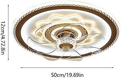 Вентилатор на тавана PAKFAN 19,7 Инча с подсветка, 56 W, Модерен led Тавана лампа с дистанционно управление,