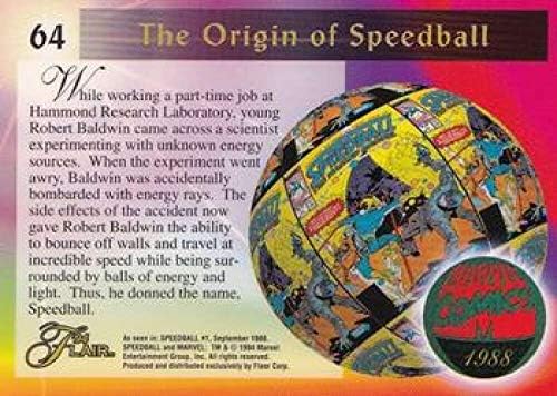 1994 Flair Marvel 64 Официалната търговска карта Speedball за развлечения в състояние (EX-MT или по-добър)
