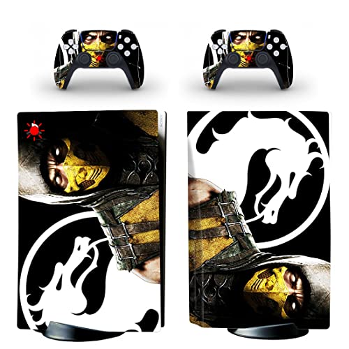 Стикер за игри Mortal Best Ninja Kombat PS4 или PS5 на Кожата За конзолата PlayStation 4 или 5 и 2 Контролери Vinyl Стикер V6403