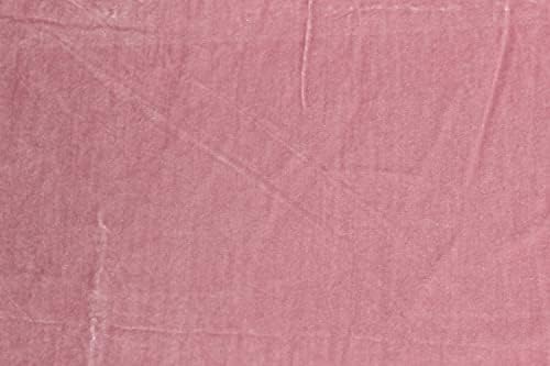 The Design Cart Prism Розова однотонная кадифе плат за декоративни изкуства, занаяти, шевни и други проекти, Ширина 44 инча Опаковка по 10 метра HP-455519-8