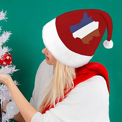 Френска карта, флаг, плюшен коледна шапка, палави и сладки шапки на Дядо Коледа с плюшени полета и удобна подплата,