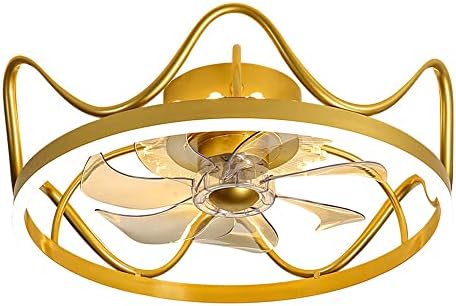 SDUYTEG Led Вентилатор на Тавана с осветление 46 W, Дистанционно Управление на 3-Цветна Подсветка на Вентилатора