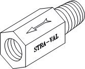 Вграден предпазен клапан Straval RVi05-05T 1/2 0,5-5 паунда на квадратен инч