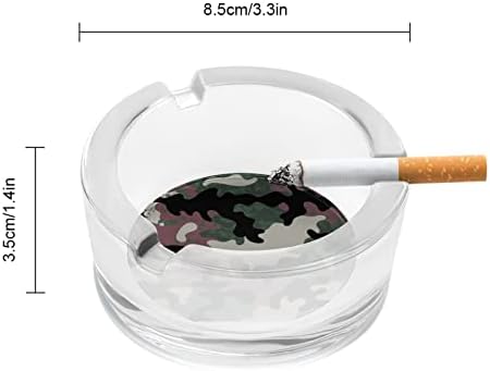 Военен Камуфляжный Модел Цигари Стъклени Пепелници През Цялата Титуляр За Пушачи Пепелник За Декорация На Дома