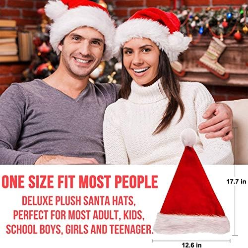 Червените шапки на Дядо Коледа от 2 теми за възрастни и тийнейджъри, унисекс, Коледни шапки на Дядо Коледа