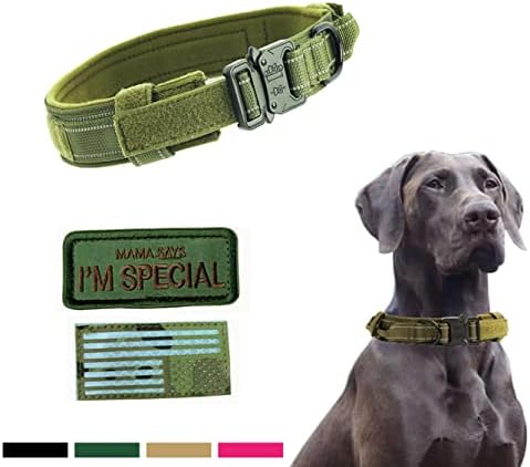 Военен нашийник за кучета със защита от Порывов, Регулируема Тактически нашийник за диви Кучета, Найлонов колан