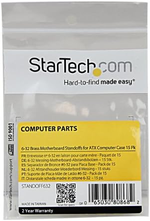 StarTech.com 6-32 Месингови стойки за дънната платка за корпуса на компютъра ATX - 15 бр. (STANDOFF632)