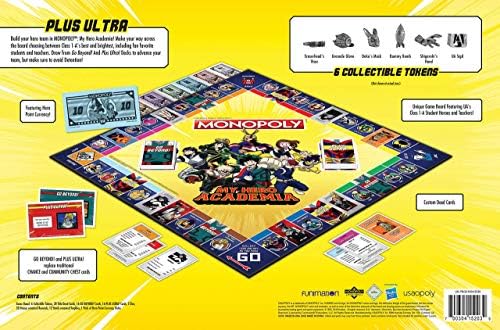 Настолна игра Monopoly: My Hero Academia | Купете, продайте, Обменивайте Любимите на феновете герои от Популярния