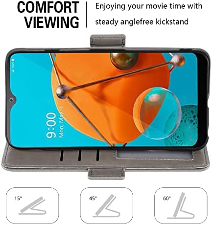 Asuwish е Съвместим с калъф-портфейл LG K51/Reflect LTE/Q51 и защитно фолио от закалено Стъкло, Конвертируеми
