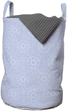 Абстрактна чанта за дрехи Ambesonne, в два цвята Цветен Принт, с Артистично Подредени Геометрични линии, Кошница