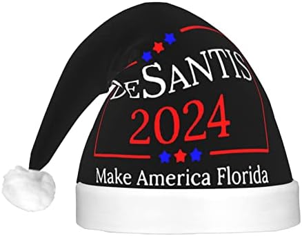 Desantis 2024 Направи Америка във флорида, коледна шапка, мъжки и дамски шапки, празнична шапка унисекс за празнични